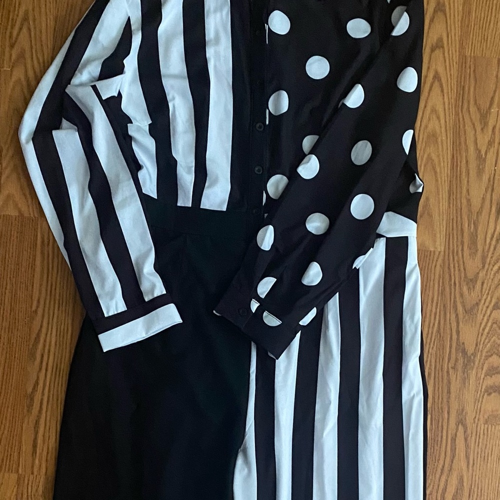 Contrast print jumpsuit